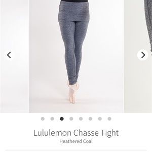 Lululemon chasse tights skirted foldover leggings gray long size 6